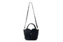 Lucky Bees Arden - Bolsa de Hombro Negra de Cuero de Polivinilo para Mujer, Elegante y Versátil